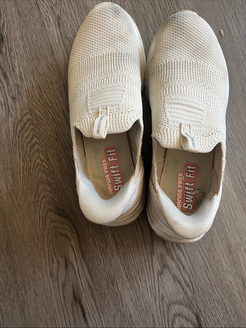 Lightweight Slip-On Knit Sneakers in Cream - Picture 5 of 6